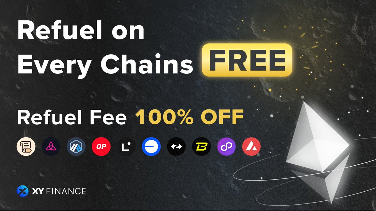 xyfinance's tweet photo. ๐ฅ Refuel Fee Free campaign now supports $POL and $AVAX
โฝ๏ธ Instantly top up gas on 11 chains, including @0xPolygon, @avax and more via #XYFinance
โณ Donโt miss out - first come, first served! https://t.co/o7Xoe0xl1y