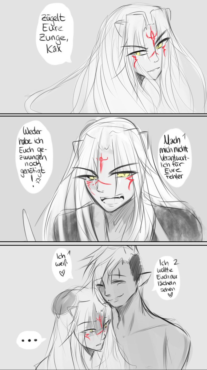 Kyoto hat dezente Tsundere Anwandlungen… Kax ist eigentlich viel zu healthy für Kyoto… das Problem ist nur, dass da kaum was zu „retten“gibt bei ihm. 

Jeder ist sein Feind. 
Er muss seine Mutter, Oberhaupt eines der größten Dämonenhäuser gerecht werden.

Vill. geht es weiter…