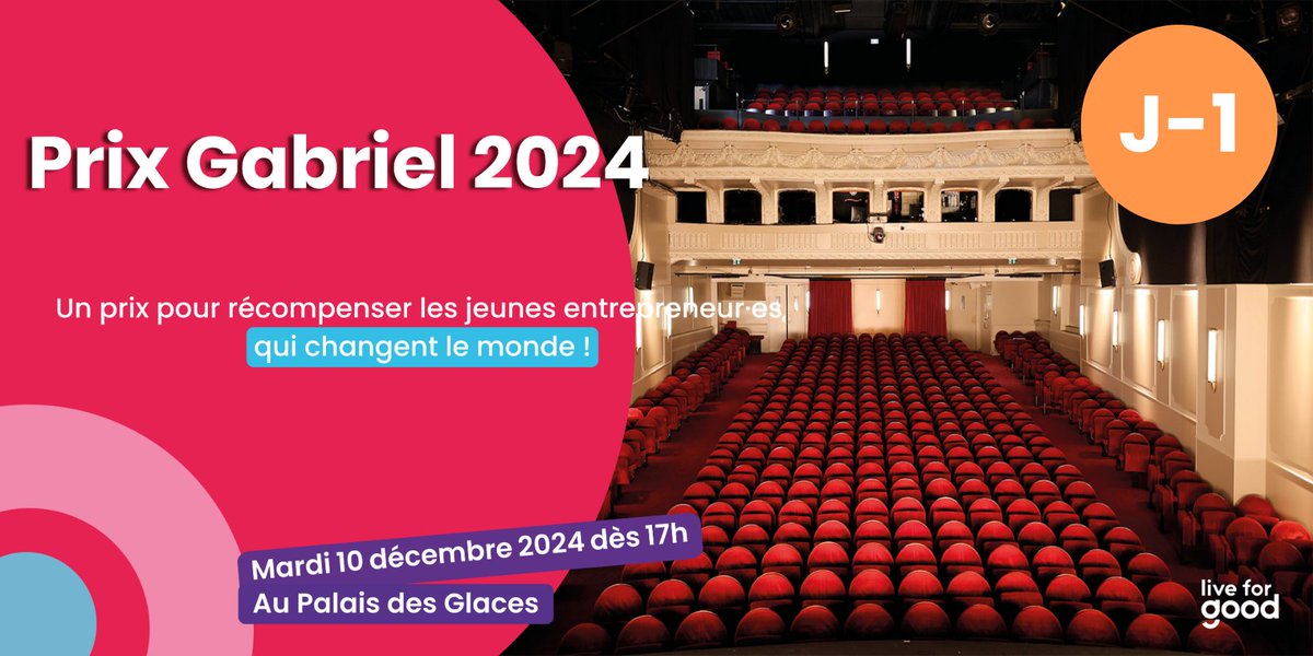 Live for Good (@live_for_good) on Twitter photo âł J-1 avant la grande soirĂ©e du #PrixGabriel2024 de <a href="/Live_for_Good/">Live for Good</a> đ
Demain, dĂ©couvrez les pitchs des finalistes et votez pour les talents qui changent le monde đ
đ
RDV Ă 18h pour le live !
đïž Inscriptions ici đ urlz.fr/t5Ir
#impactpositif #entrepreneuriat âł J-1 avant la grande soirĂ©e du #PrixGabriel2024 de <a href="/Live_for_Good/">Live for Good</a> đ
Demain, dĂ©couvrez les pitchs des finalistes et votez pour les talents qui changent le monde đ
đ
RDV Ă 18h pour le live !
đïž Inscriptions ici đ urlz.fr/t5Ir
#impactpositif #entrepreneuriat