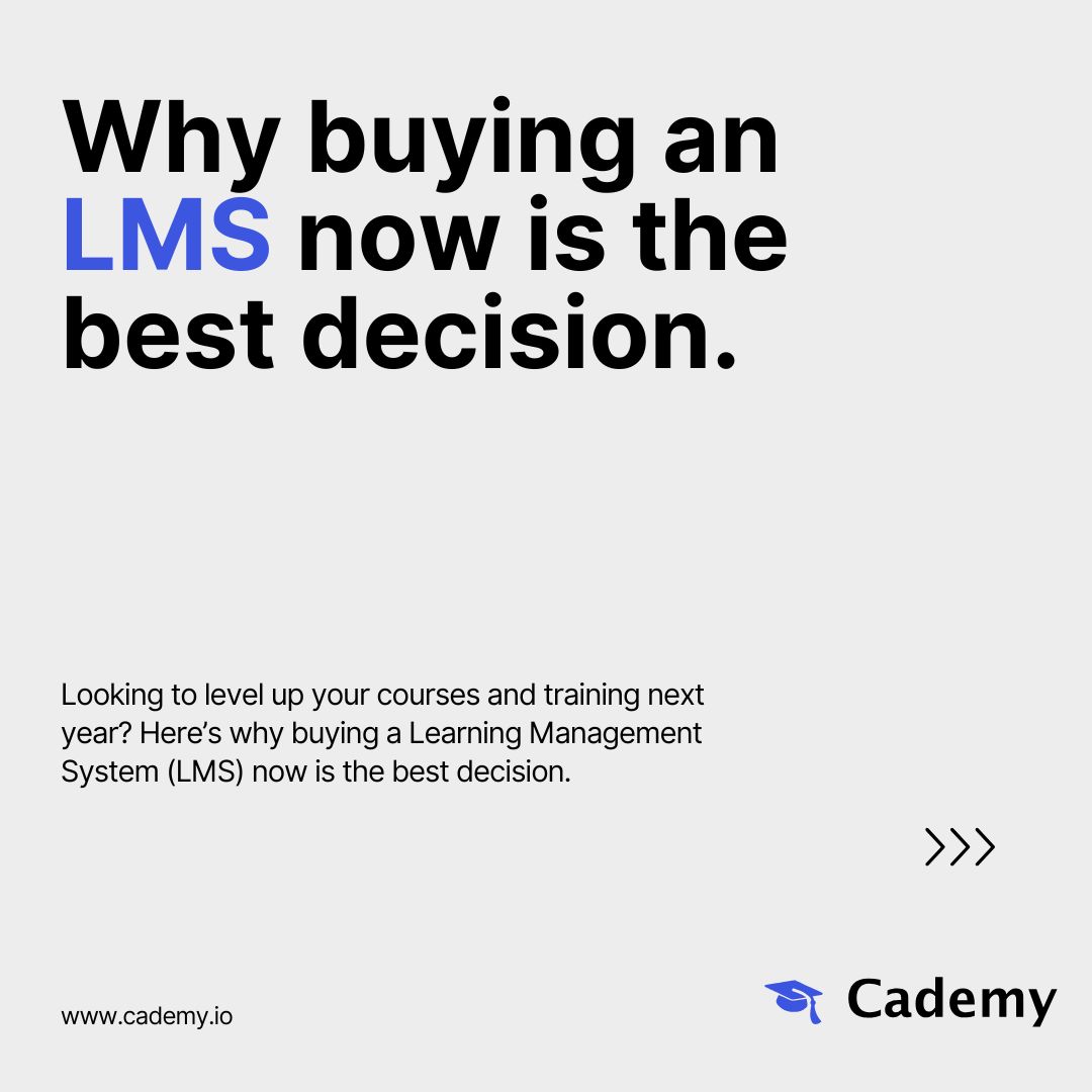 cademy__'s tweet image. 💡 Pro Tip: Why buying an LMS now is the best decision?
#LMS #BookingSystem #BlendedLearning #Elearning #OnlineLearning #CorporateTraining #Cademy