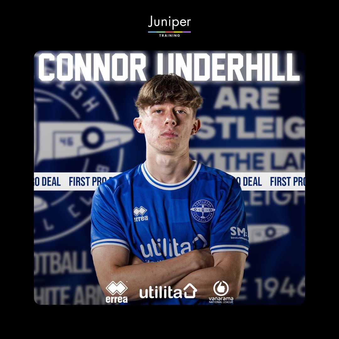 TrainingJuniper's tweet photo. Securing a PRO deal! βοΈ Huge congratulations to Juniper Sports student Connor Underhill from @EastleighFC, who has signed his first professional contract with the Spitfires!
READ MORE π https://t.co/zJLkGZ4GsN
#junipertraining #eastleighfc #football #profootball #junipersports https://t.co/3DCZ9yRwSs