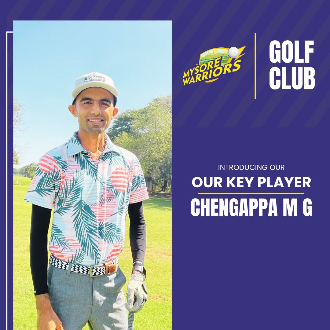 MWGolfclub's tweet photo. Introducing our key player : Chengappa M G.🏌️‍♂️

#MysoreWarriorsGolfClub https://t.co/2fTeDLNJKp
