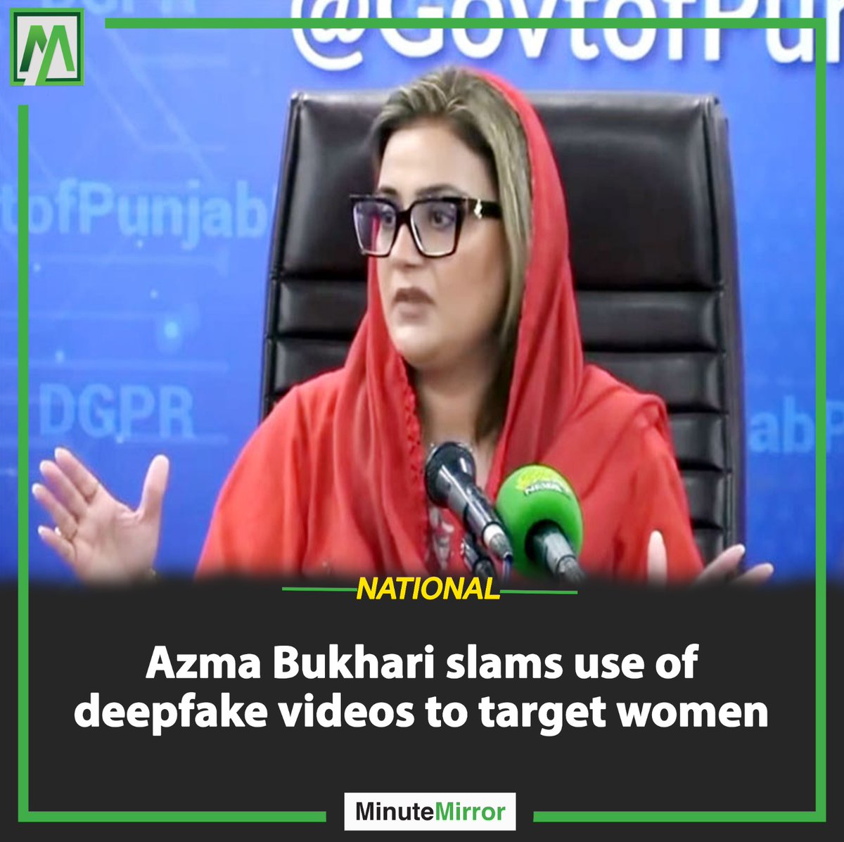 KhurramShirmeen's tweet image. Stay vigilant, Pakistan! Deepfake videos are being used to defame and harass women across all professions - let&apos;s fight this tech-enabled misogyny together! #DeepfakeAwareness #WomenEmpowerment
@AzmaBokhariPMLN

minutemirror.com.pk/azma-bukhari-s…