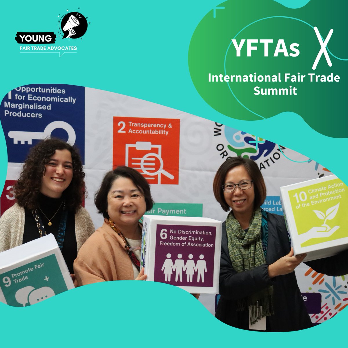 YFTAs_EU's tweet photo. 👋 #ICYMI: The #YFTAs were well represented at the International Fair Trade Summit!
Sara joined business leaders, practitioners and advocates in key conversations on the way forward for a Fair & sustainable global trading system.
Check out the report ⤵️
https://t.co/LGlYAfPQpf https://t.co/9tmZIsiBG4