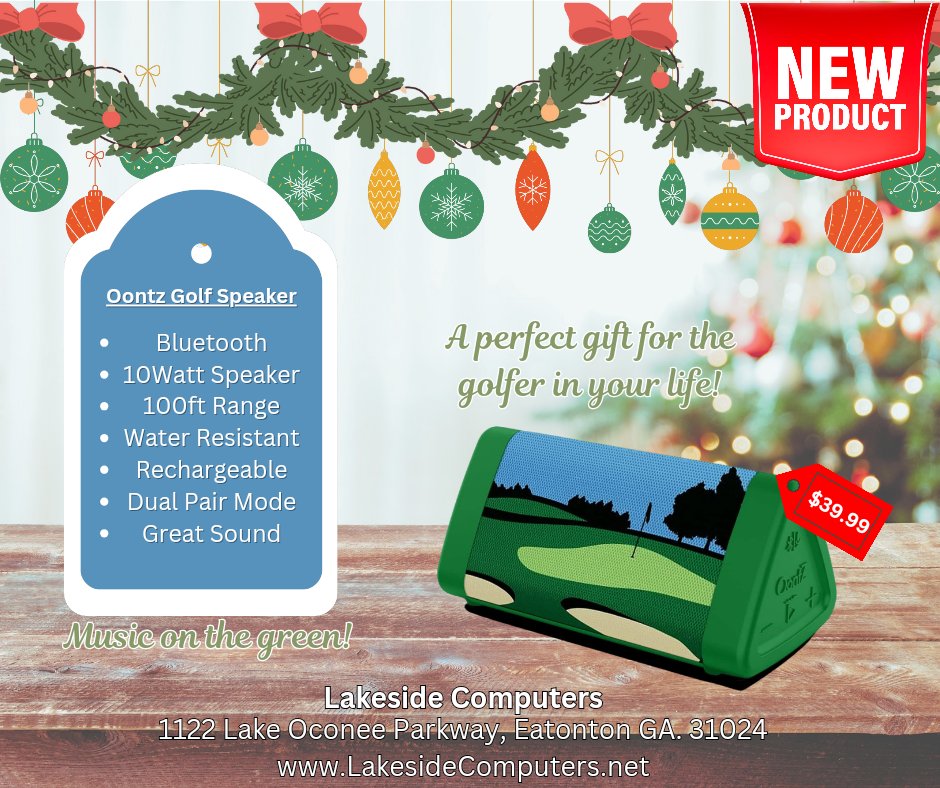 LComputers's tweet image. 🚨NEW PRODUCT ALERT🚨

Want to impress your loved one this year with this unique Bluetooth 🏌️Golf Speaker? This speaker is water resistant, has a 100ft range, and can be paired together for a 🔊stereo sound experience! Great gift for the golfer in your life!
ONLY $39.99
