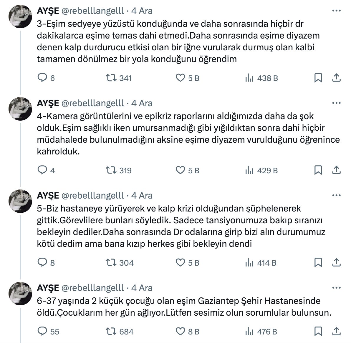 nedenttoldu's tweet photo. Gaziantep Şehir Hastanesi'nde yaşadıklarını anlatan kadının paylaşımları X'te viral oldu: "Yetkililer tarafından azarlanıp bekletildik. Bekleme sonucunda, 37 yaşında ve 2 çocuk babası eşimi kaybettim" https://t.co/PltMaZk7NU