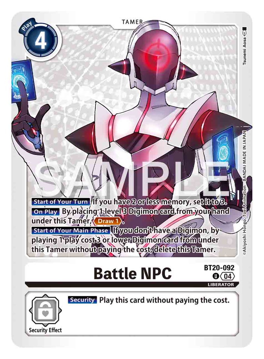 digimon tcg tamer cards Card Reveals] Hello Digimon Tamers! Today's card is [BT20-092 Battle NPC]!  SPECIAL BOOSTER Ver.2.5 [BT19-20] In stores February, 2025!  https://t.co/ZyjPMYiIfN #DigimonCardGame #DigimonTCG #Digimon