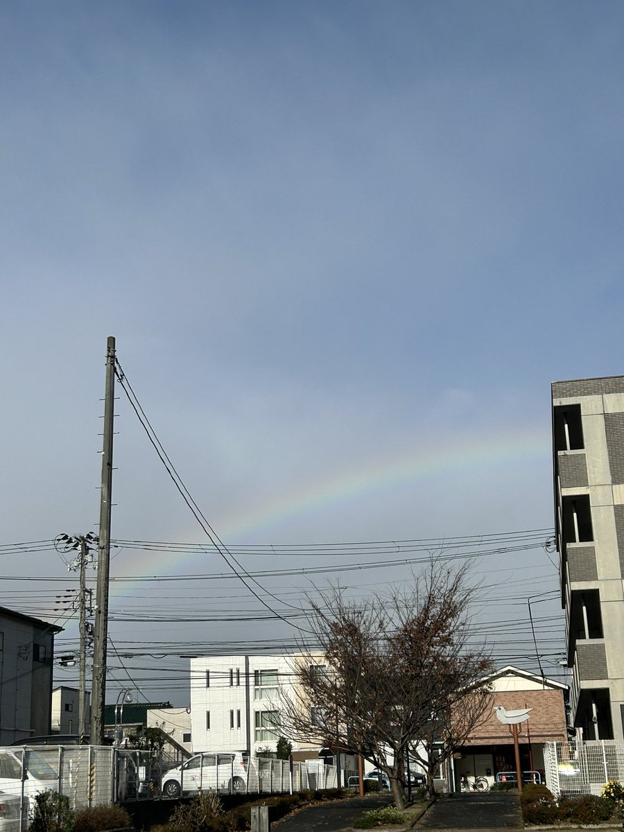 Hashimoto_Hara's tweet photo. 今朝虹見れました🌈
いいことありそうです🌈
#原町商店街　#rainbow #虹 https://t.co/qyHojKPKhF
