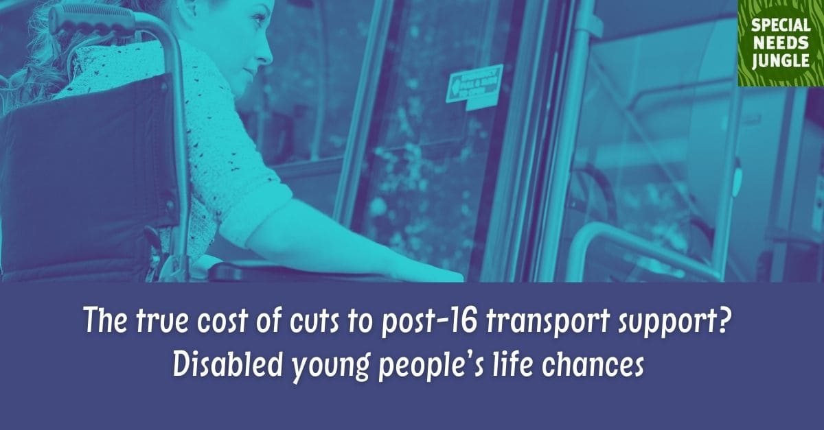Special Needs Jungle (@spcialndsjungle) on Twitter photo NEW POST Many LAs are slashing Post-16 transport, meaning disabled young people can't get to college safely. A new report says 65% of specialist colleges had learners missing the start of their course through transport issues. Ruth Perry <a href="/Natspec/">Natspec</a> explains specialneedsjungle.com/true-cost-cuts⦠NEW POST Many LAs are slashing Post-16 transport, meaning disabled young people can't get to college safely. A new report says 65% of specialist colleges had learners missing the start of their course through transport issues. Ruth Perry <a href="/Natspec/">Natspec</a> explains specialneedsjungle.com/true-cost-cutsā¦
