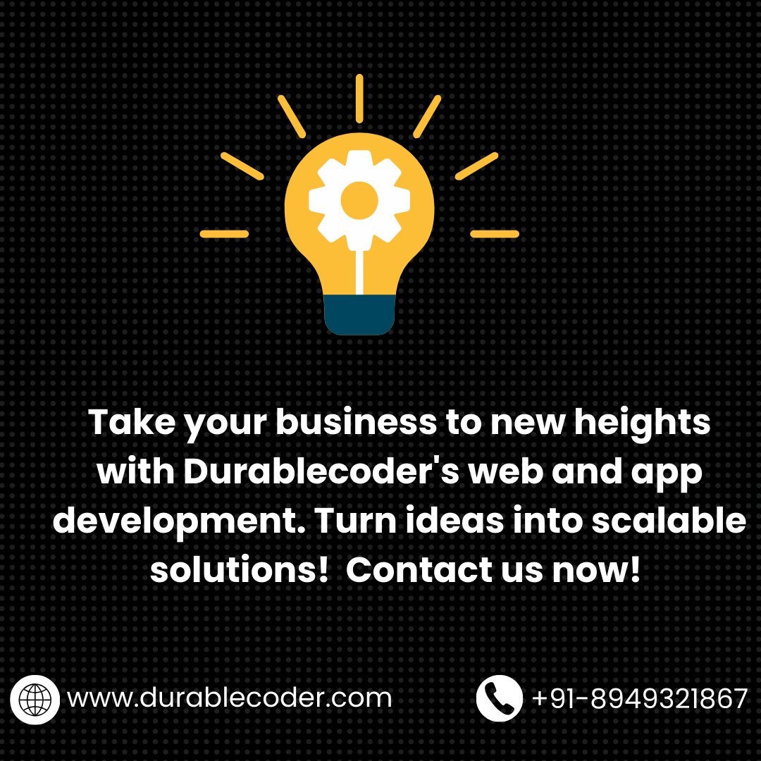 durablecoder's tweet image. we specialize in web and app development to help your business reach new heights. 🌟 Scalable solutions, innovative designs, and cutting-edge technology—your growth is our mission!
#Durablecoder #WebDevelopment #AppDevelopment #TechSolutions #Innovation #BusinessGrowth