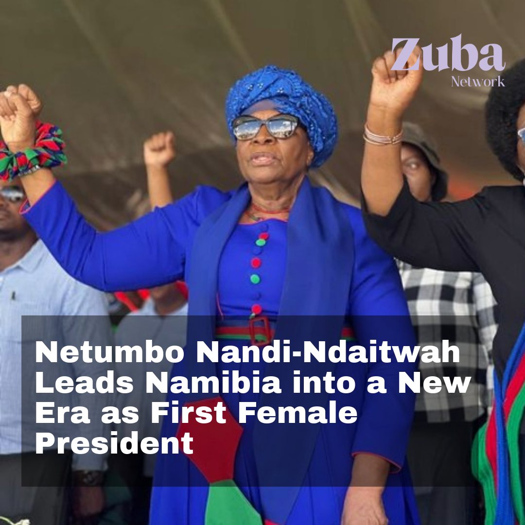 zubanetwork's tweet image. From Parliament to Presidency: Netumbo Nandi-Ndaitwah Takes The Helm and Breaks New Ground in Namibia
#breakingbarriers #Historicleadership #Womeninpower