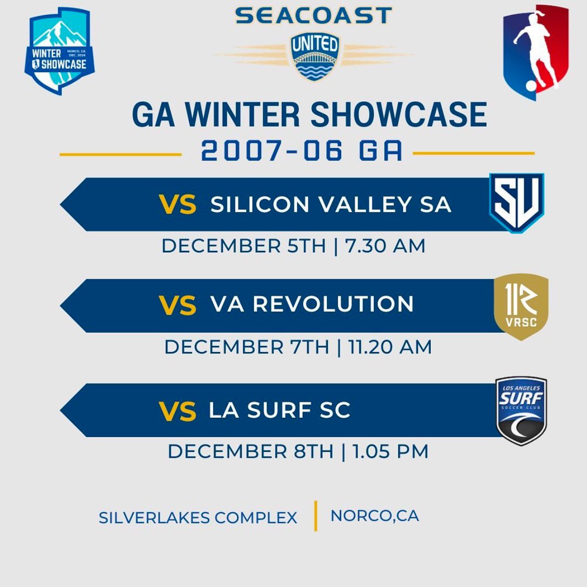 W today for game #1 of the GA winter showcase. Team played well and I was able to put one in the back of the net! Excited for our next game on Saturday <a href="/SUSC_Academy/">Seacoast Utd Academy</a> <a href="/GAcademyLeague/">Girls Academy</a> <a href="/ImYouthSoccer/">ECNL/GA/Recruiting/College Soccer</a> <a href="/PrepSoccer/">Prep Soccer ⚽️</a> <a href="/ImCollegeSoccer/">College Soccer Truth ™</a>