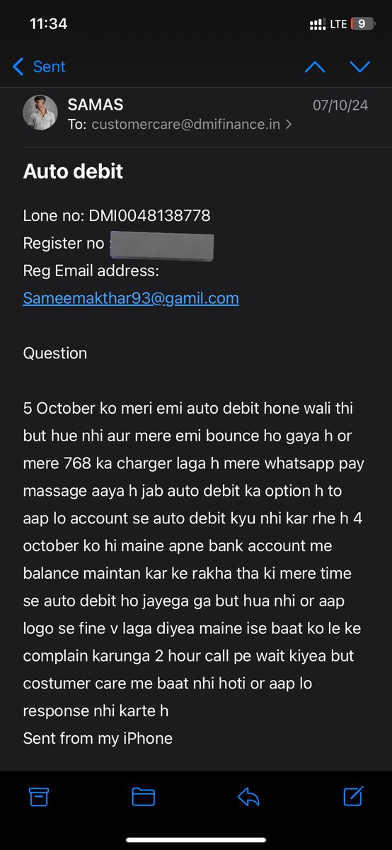 Sameemakhtar93's tweet photo. @DMIFinance 
I recommend to all of you don’t take a lone for dmi finance. Not responding call email | height interest 30% and auto debit option not enabled and you pay extra charges per month emi so I can’t get any lone for this company 😡 #dmifinance https://t.co/eX7kCZkhus