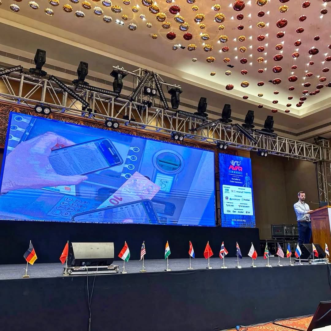 Yesterday, I could share my and Jakub research about NFC relay malware #NGate at <a href="/avar_asia/">AVAR Asia</a> conference in #India 🇮🇳
In the picture is a screen from a demo where I show how to withdraw cash from an ATM without a physical payment card using smartphone, as was done by NGate TA #ESET