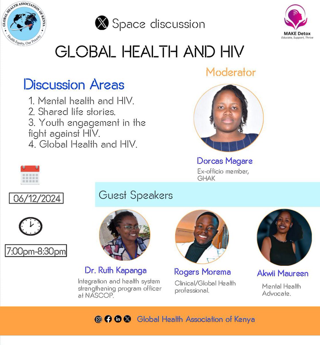 akwii_m's tweet photo. We will be part of this conversation, hosted by @Health001Global, exploring Global Health and HIV. This resonates with our most recent article: The Unseen Battles https://t.co/4tE0LuN43I
Be part of the conversation tonight! https://t.co/WhWwFp1kWB https://t.co/4LsqoqNPC6