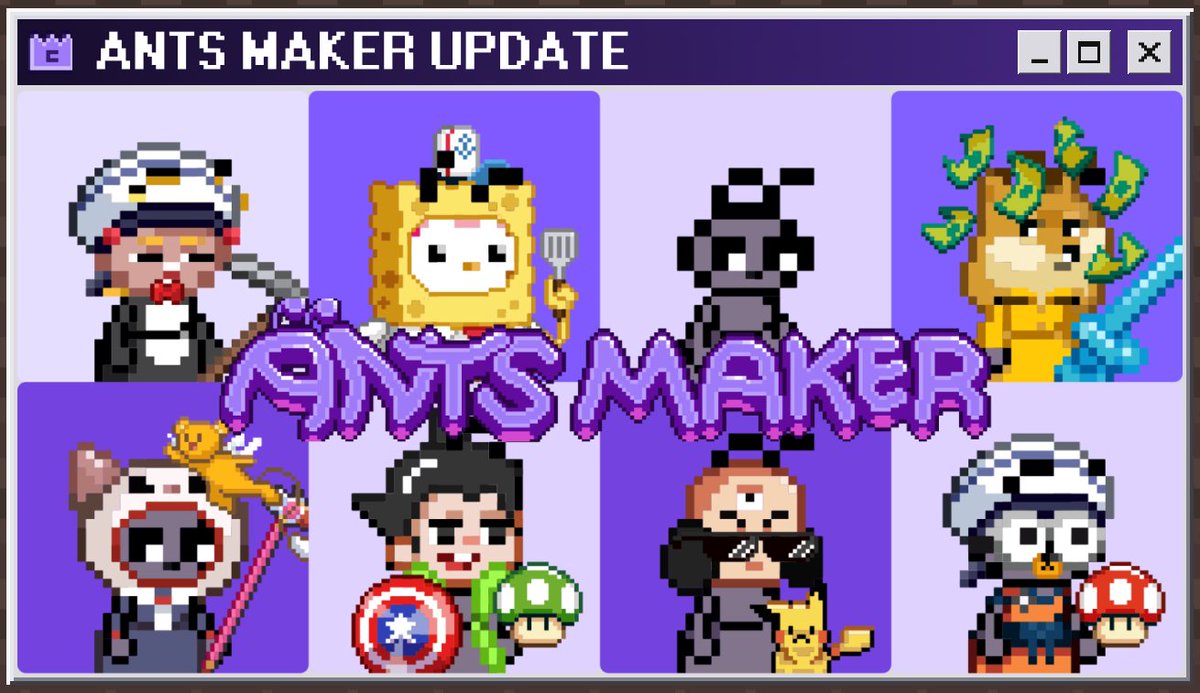 🐜Ants Maker New Character Assets Update!🎨

We’re excited to announce that Ants Maker has been updated with new character assets!

👉Create your own Ants: ants-maker.memecore.com

🎉New Assets Added:

POPCAT🐱
ONE-PUNCH MAN👊
ATOM⚛️
PIKACHU🎮

LIFT up the Fun with $M!🐜