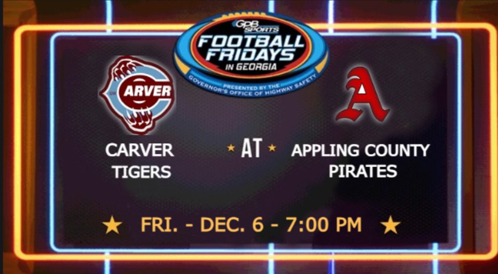 GPB Sports (@gpbsport_) on Twitter photo On Fri., Dec. 6 at 7:00 p.m.
<a href="/GWCarverFTBL/">GW Carver Football</a> vs. <a href="/ApplingRecruits/">Appling County Football Recruiting</a>
More details soon โก๏ธ bit.ly/2YLeEyF
<a href="/wbyz94/">WBYZ 94.5 Appling Co</a> <a href="/CoachBruceClark/">Bruce Clark</a> <a href="/AndrewWaters14/">Andrew Waters</a> <a href="/JuanAlexAl/">Juan</a> <a href="/Goldenkhidd/">Roderick Ringold Jr.</a> On Fri., Dec. 6 at 7:00 p.m.
<a href="/GWCarverFTBL/">GW Carver Football</a> vs. <a href="/ApplingRecruits/">Appling County Football Recruiting</a>
More details soon โก๏ธ bit.ly/2YLeEyF
<a href="/wbyz94/">WBYZ 94.5 Appling Co</a> <a href="/CoachBruceClark/">Bruce Clark</a> <a href="/AndrewWaters14/">Andrew Waters</a> <a href="/JuanAlexAl/">Juan</a> <a href="/Goldenkhidd/">Roderick Ringold Jr.</a>