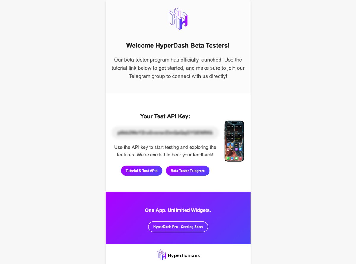 Our first round of beta testers are already using <a href="/HyperDashApp/">HyperDashApp</a>! We can't wait to hear their thoughts.

Interested in displaying ANY #data on your #iOS device? We'll be selecting the second round of testers soon! -> hyperdash.ai/beta-testers/

Amazing work <a href="/Bartozo_/">Bartosz</a> and <a href="/leszekkrol/">Leszek W. Król 🌱</a>