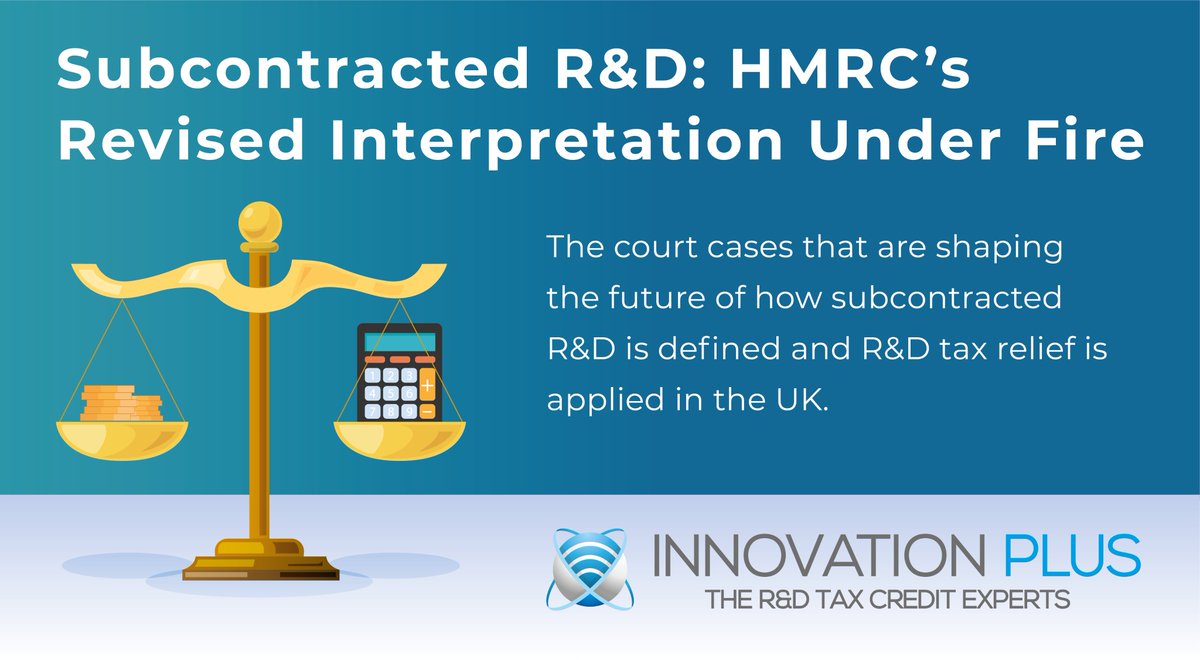 Recent rulings like SOCS vs. HMRC are reshaping how subcontracted R&amp;D tax relief is applied. Our latest article breaks down the key takeaways, impacts, and steps businesses can take to adapt.

Read here: inplus.co.uk/subcontracted-…

#RandDTaxRelief #Innovation #RandDTaxCredits