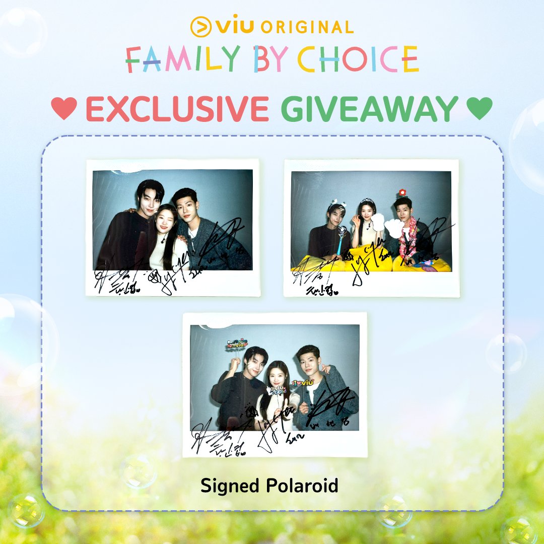 Viu_PH's tweet photo. Hey Viu-ers! The #FamilyByChoice fever isn’t over yet coz this is your chance to win a signed polaroid! 💞

Comment below which character from Family By Choice you relate to the most and why. 😍

Thank you and Goodluck! 💛

#HwangInYoup #JungChaeYeon #BaeHyeonSeong #ViuGiveaway https://t.co/IozWB57K3W
