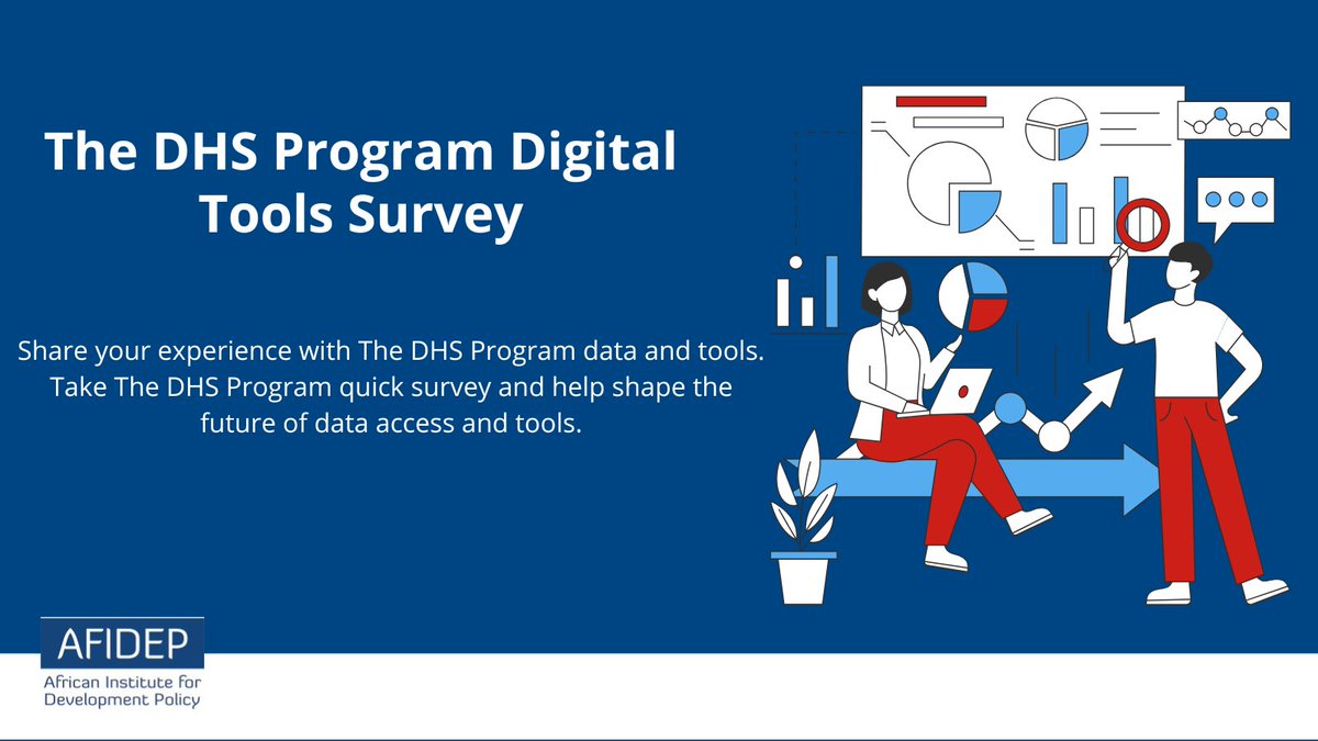 Researchers, policymakers &amp; data enthusiasts—this is for YOU! 🌍📊

The DHS Program wants your feedback on their data &amp; tools. 🖥️ Take the survey &amp; help improve global health data access!
👉 bit.ly/3ZH7SvC

@AFIDEP is proud to partner with The DHS Program on DHS-9 to