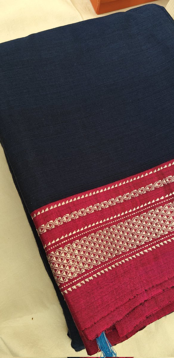 hippierutu's tweet photo. Navy Blue Ilkal Handloom Saree 
DM to Buy https://t.co/EDngU7eMDP
