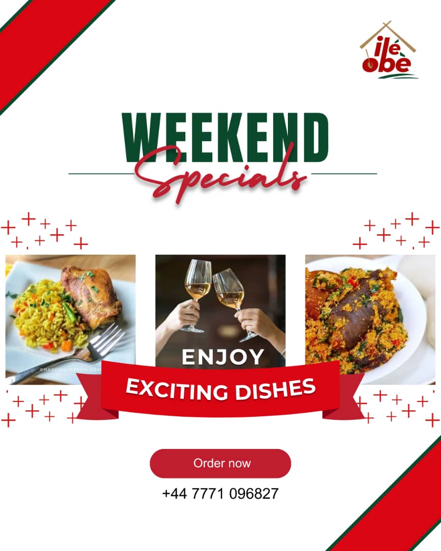 IleObe's tweet photo. Excited about the weekend?😇🎉
Make it one to remember with nourishing foods and special cuisines from us🥰🍷

#ordernow
#weekendvibes
#tgif https://t.co/clVkYXJdGy