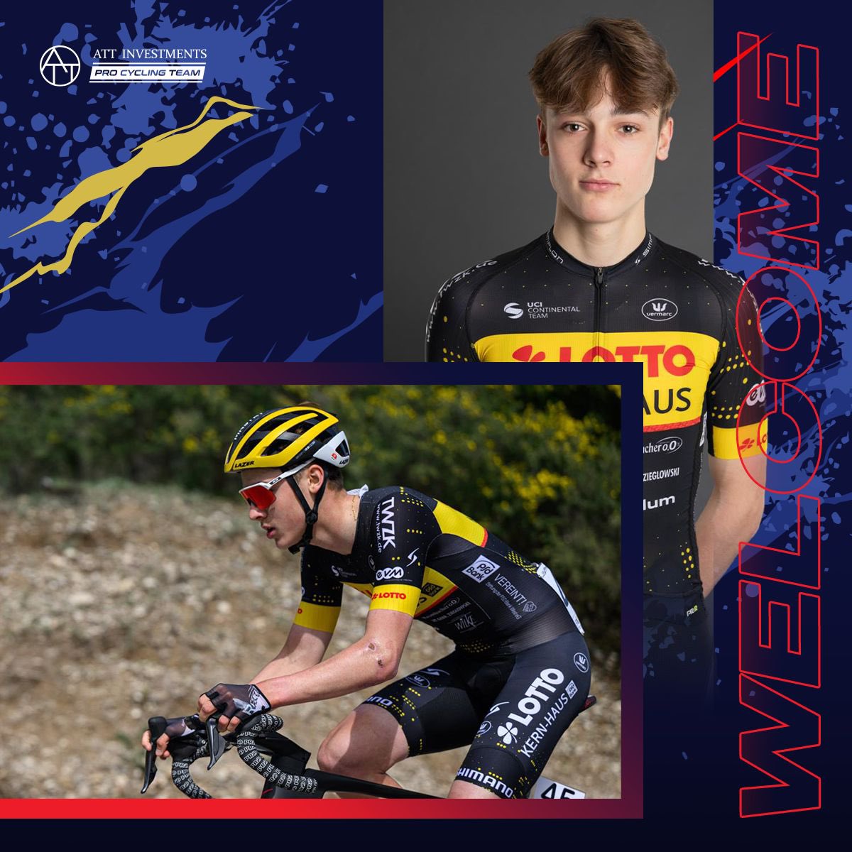 jsmeteam's tweet photo. Martin Bárta je jedni z benjamínků týmu! Martin přichází německého Lotto Kern-Haus PSD Bank! Vítej mezi námi Martine! 🚴‍♂️🚴‍♂️💨💨 #jsmeteam #cycling #cyclingtransfer https://t.co/7t9pMqy0hv
