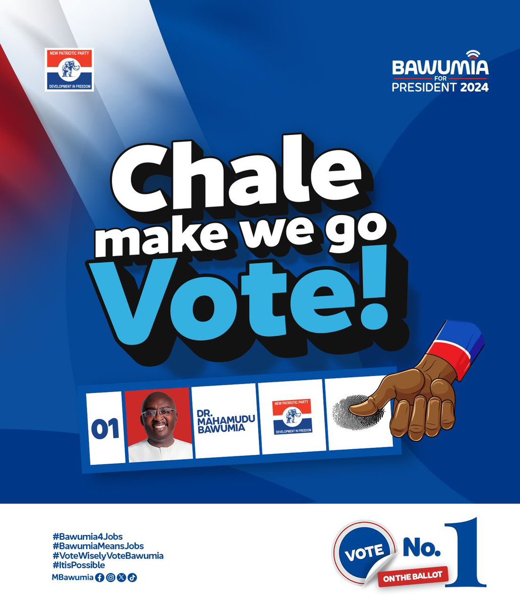 #FrɛWonua
#LetsStepOutAndVOTE 
#VoteNumber1
#BawumiaMeansJOBS