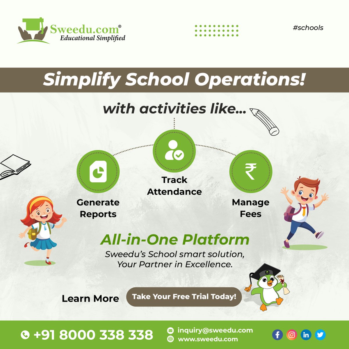 sweedu_erp's tweet image. Transform School Operations with SWEEDU: Your Ultimate All-in-One Smart Solution!

Link  sweedu.in/start-trial/st…?
#SmartSchoolTools #EducationMadeEasy #SchoolERP #DigitalEducation #StudentManagement #ModernSchooling #TechForEducation #SmartSchoolSoftware #sweedu