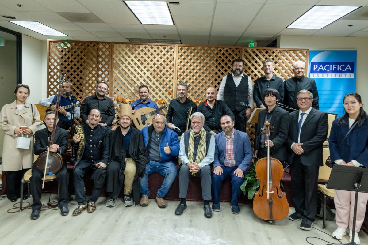 Pacifica_Ins's tweet photo. The guests witnessed a soulful evening of spirituality! 🌙✨ Keynote by Kabir Helminski on Rumi’s teachings, mesmerizing musical performances, and the whirling dervish. Experience the divine presence through music. 🕊️ #Sufism #Rumi #Spirituality https://t.co/veAdzyhsPt