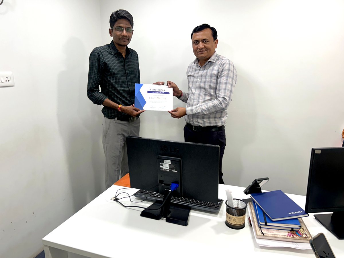 Fostering innovation through learning!
Our training sessions empower teams with insights from industry experts, boosting skills &amp; productivity.
Highlights:
📌 Topics: Mozel App Attendance &amp; VAPT
🎤 Speakers: Mr. Utsav Bhavsar &amp; Mr. Biren Panchal 
👨‍💼 Organizer: Mr. Anand Trivedi