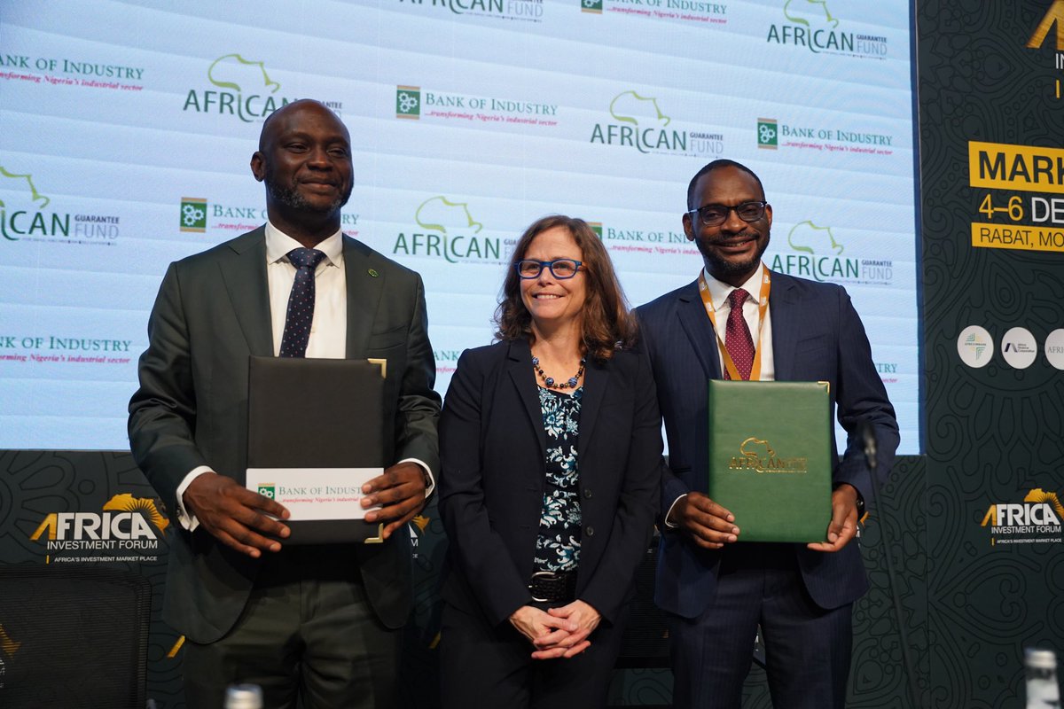 BOINigeria's tweet photo. @BOINigeria and @AGF_Group have signed a USD 50 million Loan Portfolio Guarantee Agreement, supported by @afdb_group’s AFAWA initiative to boost MSME growth through gender inclusion, youth empowerment, and green initiatives.

#ThisisBOI #AGF #MSMEFunding https://t.co/MRyZWyO8kN