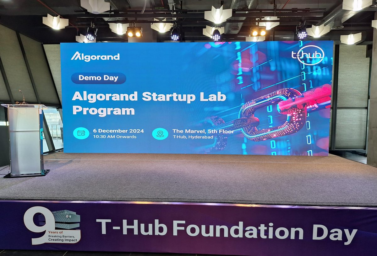 Algo_Bharat's tweet image. Demo Day is officially underway at @THubHyd. Great to see so many from our first @AlgoFoundation Startup Lab cohort closing the year product ready, market ready and now investment ready!
#Blockchain strong &amp;amp; ready for takeoff. 🚀🚀🚀

@astrix_live @Automaxisa #DavidProtocol