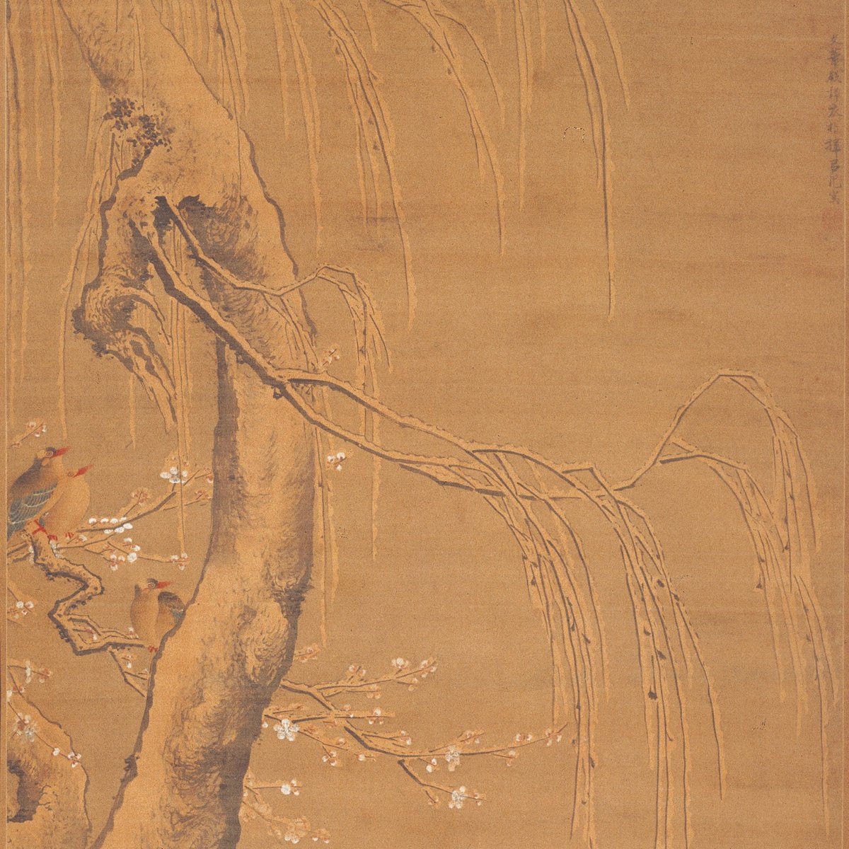 ShanghaiMuseum's tweet photo. Did you spot the snowflakes on the willow tree?❄
Today arrives the 21st of the #SolARTerms #Daxue, or heavy snow. Ming dynasty court painter Lü Ji (1477-?) depicted this tranquil scenery, where two wild ducks called fu are resting under the willow tree embedded with snow. https://t.co/WcPqenPava