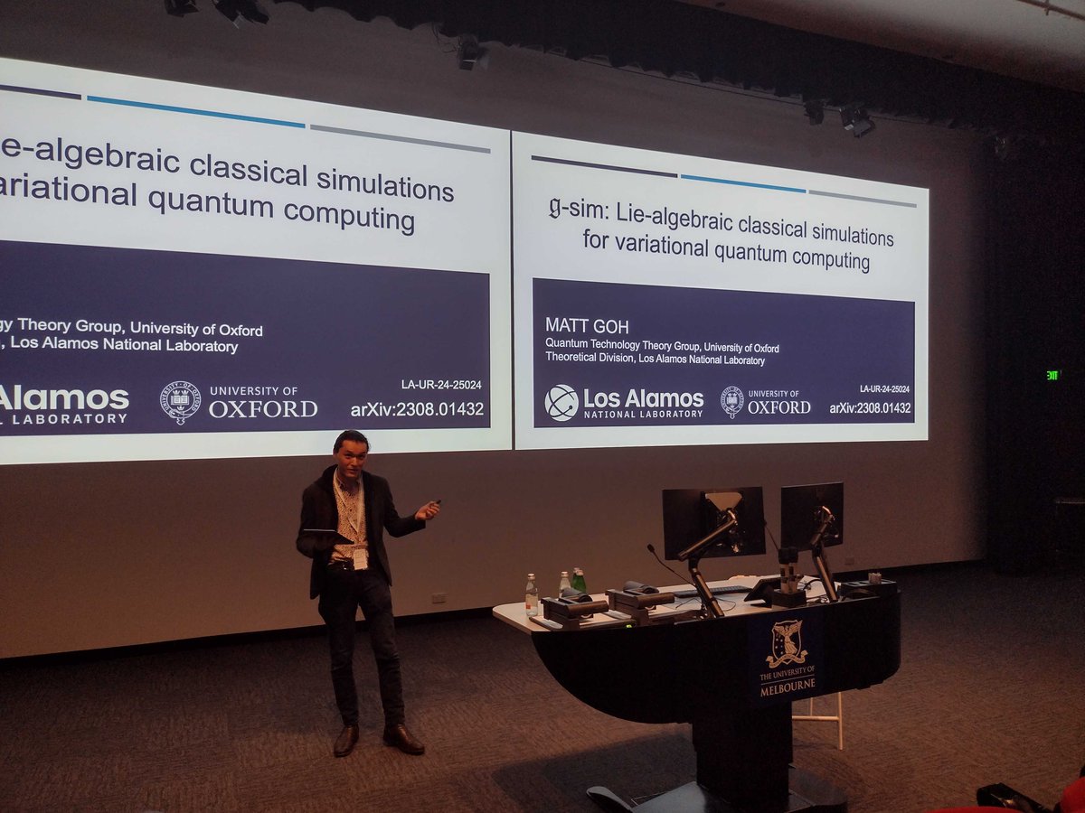 Matt_L_Goh's tweet photo. It was a pleasure to present the second talk of Quantum Techniques in Machine Learning 2024 last week, kicking off a thought-provoking week discussing latest developments and future directions in #QML. Huge thanks to the organizers, speakers and attendees who made #QTML amazing! https://t.co/u77P712VQ1