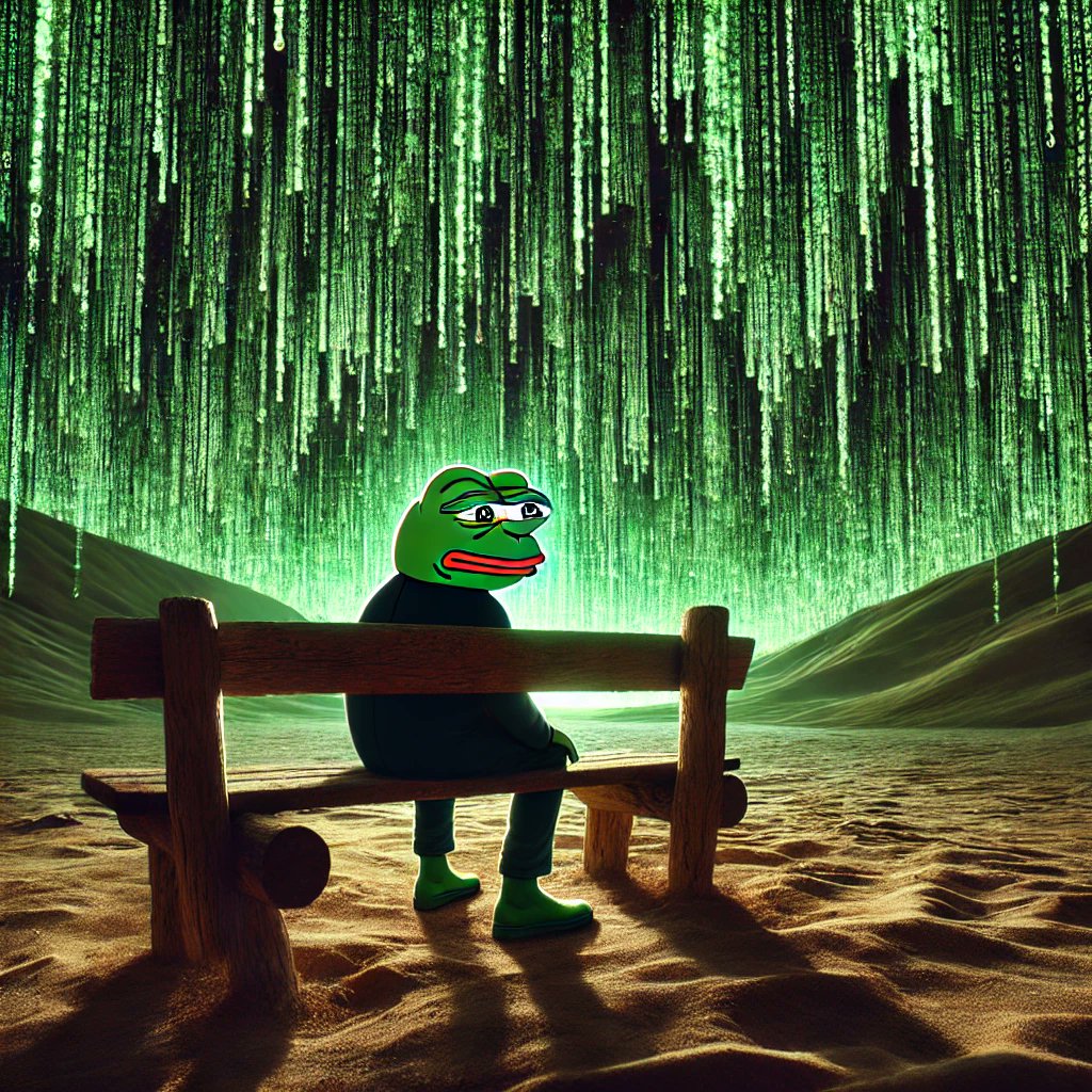 0_source's tweet image. $PEPE asking:
                          Are we in a simulation? Is life just a 
                                meme? Or is the meme... life?
#PepeIsLife