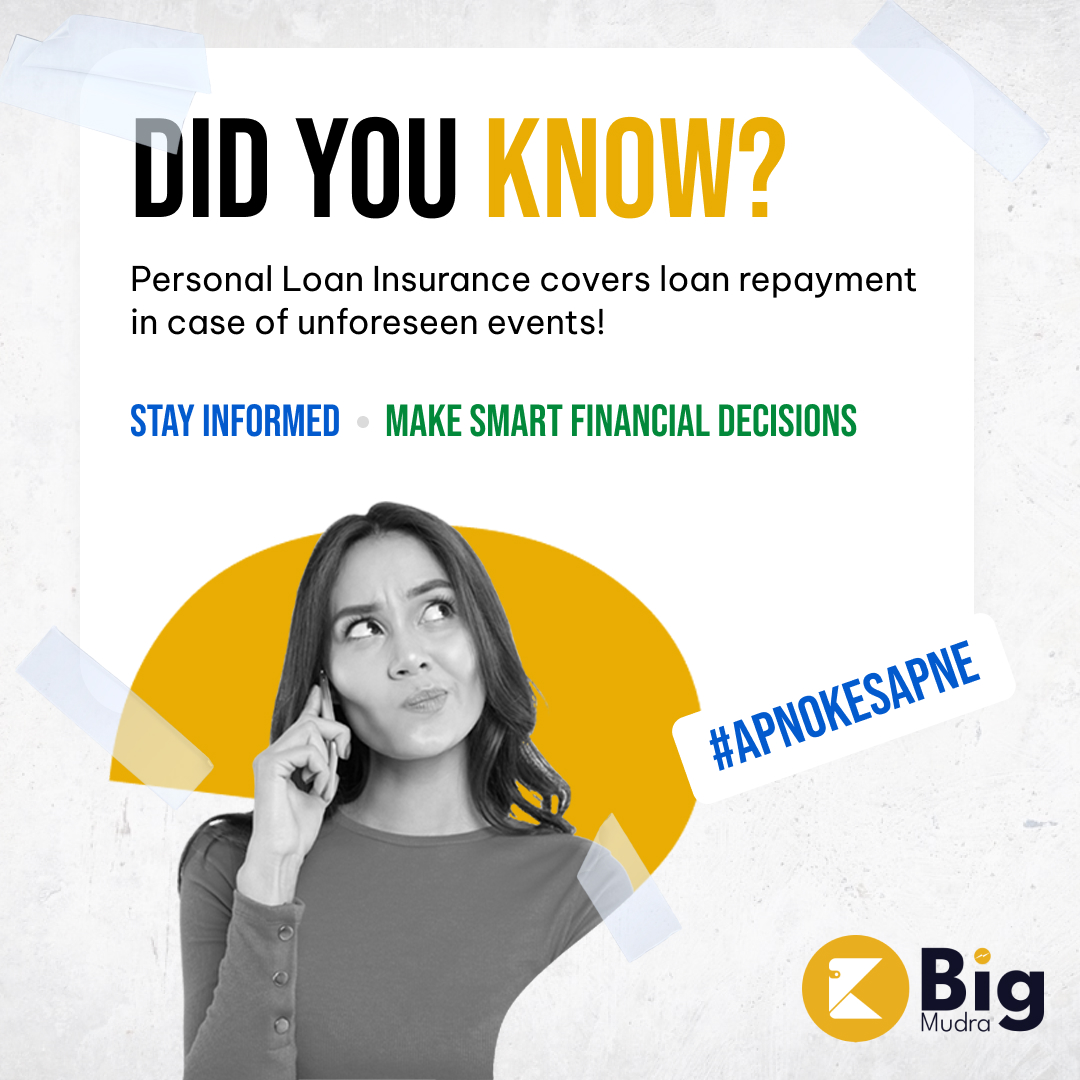 BigMudraIndia's tweet photo. Protect your peace of mind with personal loan insurance. Because life is unpredictable! 📲💼
#ApnoKeSapne #BigMudra #SmartFinancialDecisions https://t.co/pA4HVzUlqD