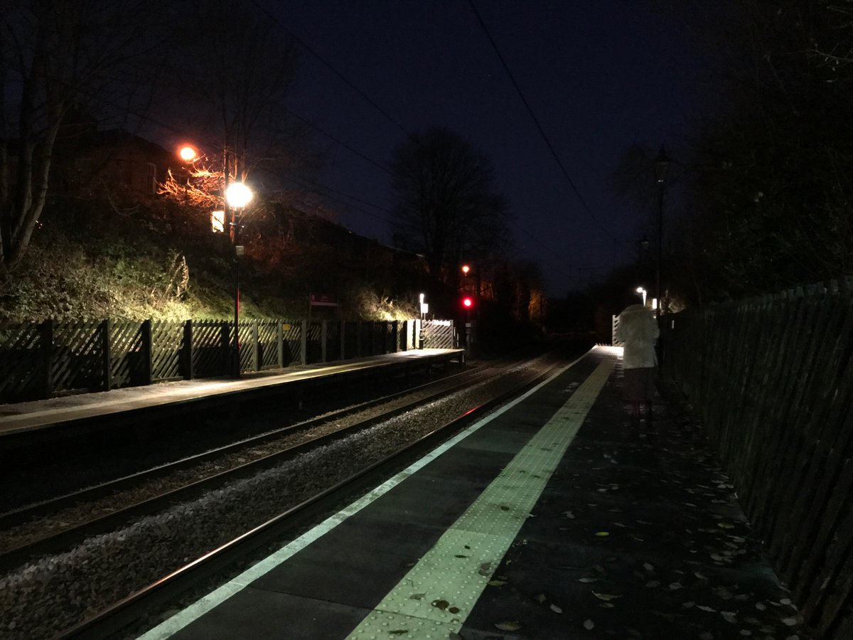 Adosnapper's tweet photo. @northernassist Morning , any chance you could get a new bulb in the platform lamp at Saltaire Station please! It’s been out for a few weeks now and makes a winter commute that bit more turgid! https://t.co/PW8ANyRvVD
