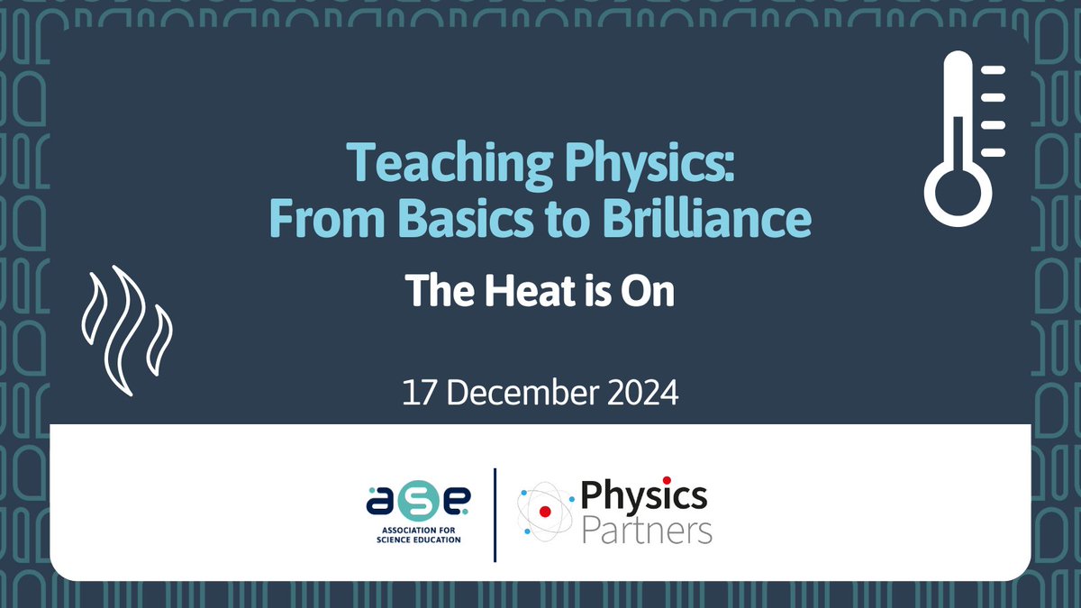 theASE's tweet image. Are you teaching GCSE Physics? Join us on 17th December for The Heat is On! This session, of our interactive workshops providing subject-specific support, dives into heating, temperature, thermal transfer and properties. Book your place now! 

ow.ly/1CEh50UjSpH
#PhysicsGCSE