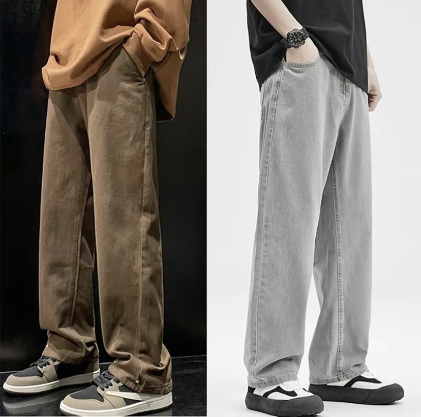 Quần Jean suông rộng vải denim 
vt.tiktok.com/ZSjcNrbSD/