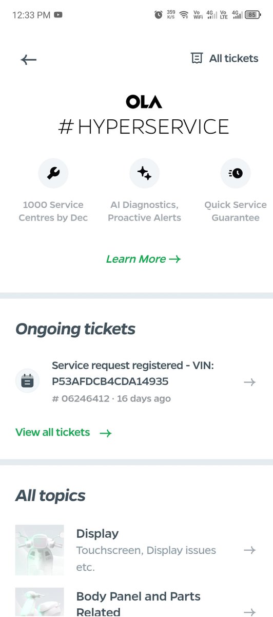 AnShy75422's tweet photo. It has been passed 16 days for the issue which created as the technician didn't do the reassamble properly in last service,But OLA is promoting quick service. Govt Authority should take action against OLA for their false promises. @OlaElectric @ola_supports @bhash @nitin_gadkari https://t.co/I80dvgTy46
