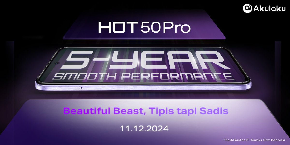 akulakuID's tweet photo. 🔥INFINIX HOT 50 PRO🔥
Tipis tapi sadizzz dan punya 5 Tahun Smooth Performance🤩
Klik di sini 👉 : https://t.co/0UXZsrQ3Dm
#PromoGadget #InfinixHOT50Pro #TipisTapiSadis #BeautifulBeast #AkulakuIndonesia https://t.co/wjSCPwL0Uz