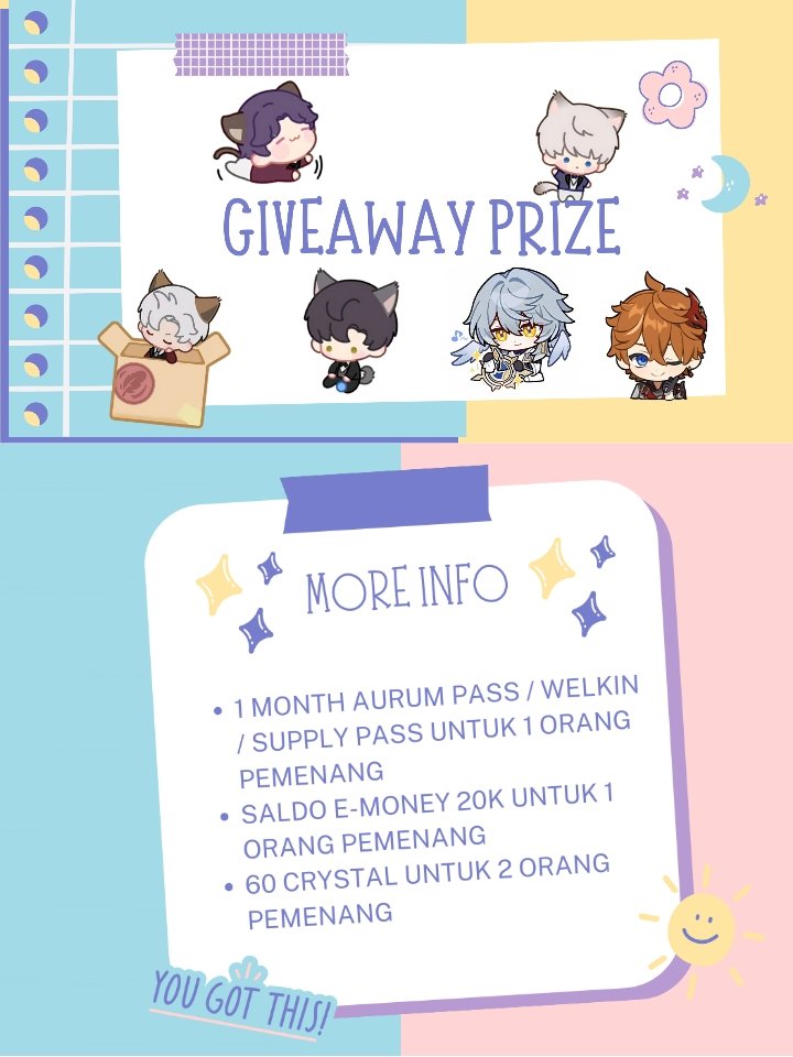 Megisttus's tweet photo. ♡ GIVEAWAY ALERT ♡
EDISI MEMULANGKAN SYLUS ABYSM SOVEREIGN &amp; SUNDAY

WELKIN / AURUM PASS / SUPPLY PASS, SALDO E-MONEY, CRYSTAL 

🌸 Rules:
- RT and LIKE this post
- Doakan aku banyak rezeki &amp; pergachaan wangi teruss
- Non mutuals are welcome

ENDS ON 10 DECEMBER. GOOD LUCK! 😻 https://t.co/XtFqDRKnRY
