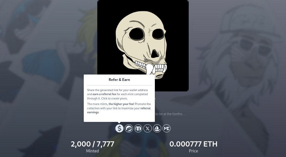 basedrillNFT's tweet photo. 🔵 Hey tribe, you can now earn rewards in $ETH for refering #BaseDrill to your friends and audience!

Just go to our minting page, generate your referal link with your wallet and share it around. Let's grow!

Mint now: https://t.co/euFKrVyMbi

#Based #BaseNFTs #TobyGang #NFTs https://t.co/MyTdrJwRnW