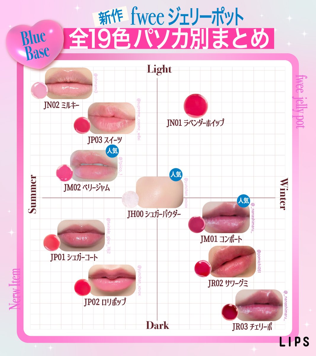 超話題🌟fweeの新作ジェリーポットはもうゲットした？全19色！色選びで