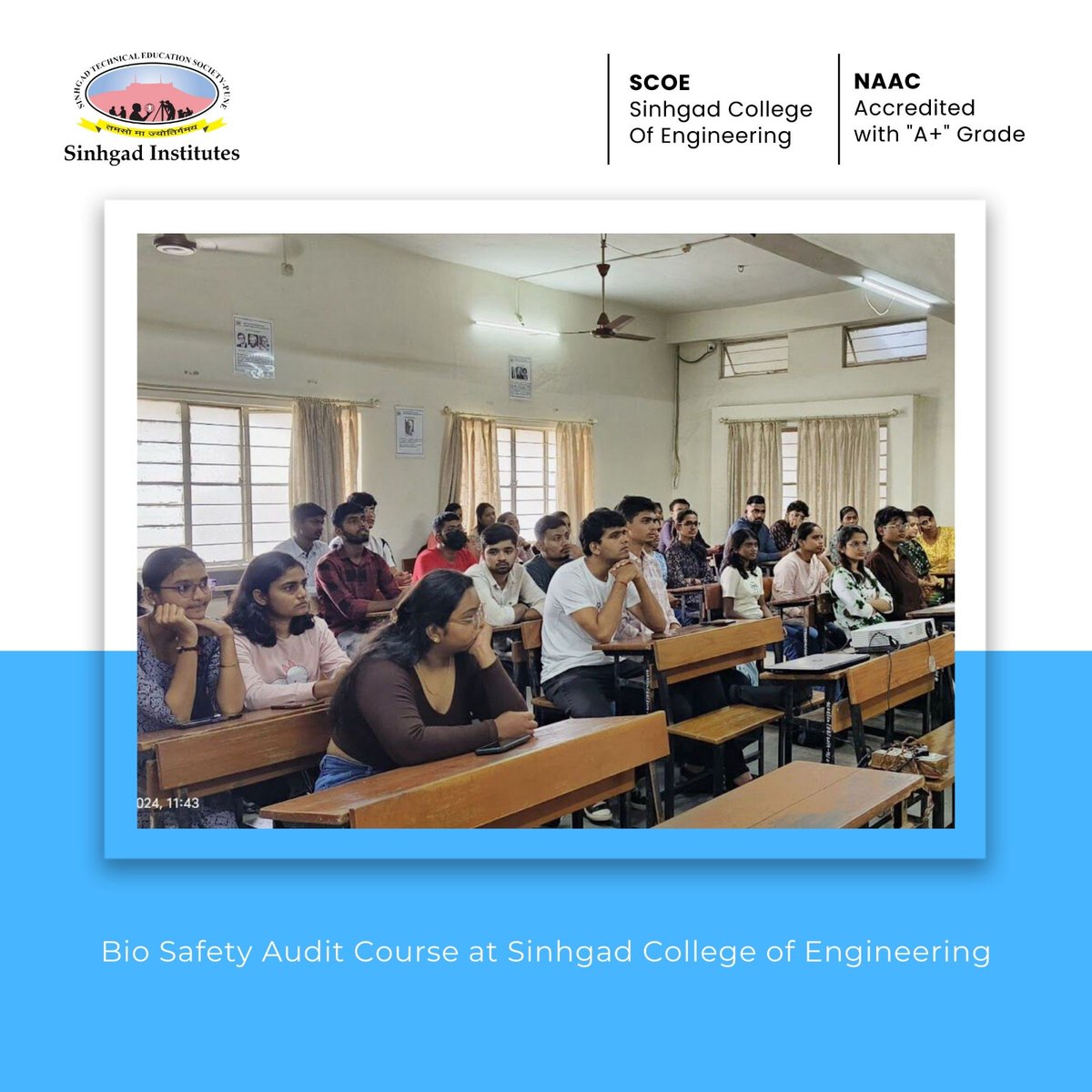 SinhgadCollege's tweet photo. Mastering Safety, Shaping Futures.
Sinhgad Institute’s Bio-Safety Audit Course gave students an exciting glimpse into real-world applications of safety protocols.
#BioSafetyAudit  #SinhgadInstitute #FutureReady #BiotechEducation #HandsOnExperience #SafetyInScience #LearnByDoing https://t.co/oSdbbw9EA0
