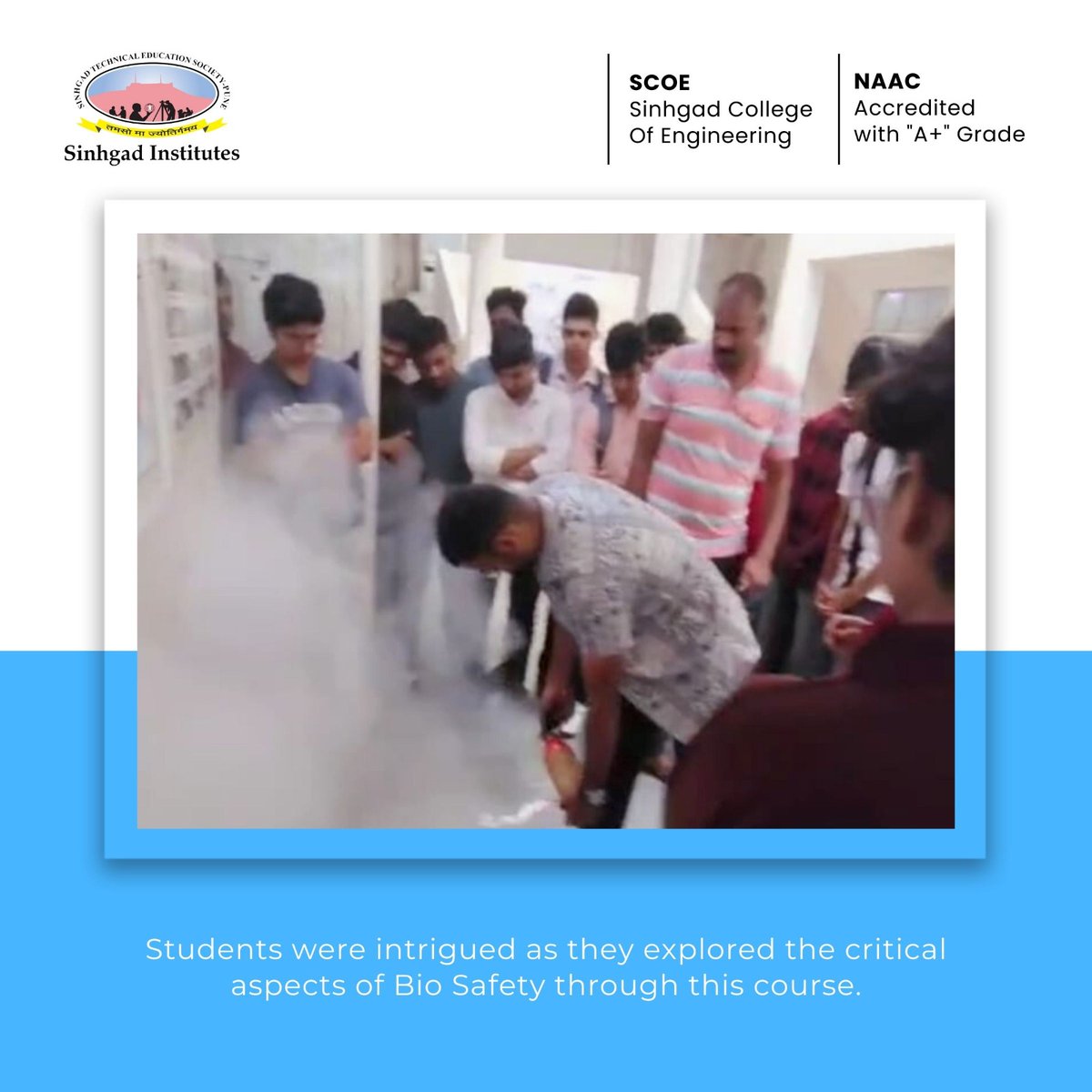 SinhgadCollege's tweet photo. Mastering Safety, Shaping Futures.
Sinhgad Institute’s Bio-Safety Audit Course gave students an exciting glimpse into real-world applications of safety protocols.
#BioSafetyAudit  #SinhgadInstitute #FutureReady #BiotechEducation #HandsOnExperience #SafetyInScience #LearnByDoing https://t.co/oSdbbw9EA0