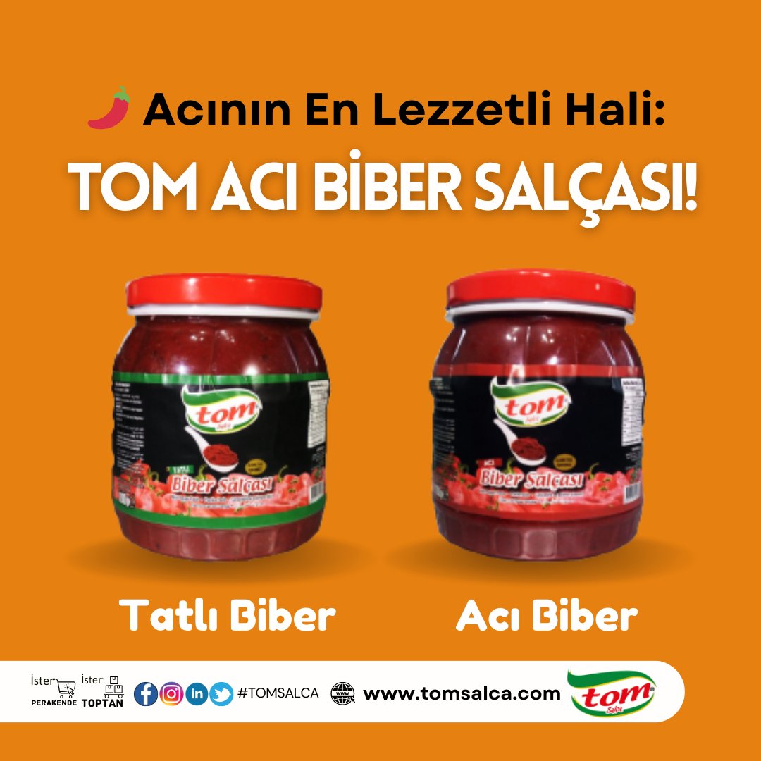 tomsalca's tweet photo. 📷 Acının En Lezzetli Hali: TOM Acı Biber Salçası!
Yemeklerinize hem renk hem de eşsiz bir lezzet katmak ister misiniz? TOM Acı Biber Salçası, özel seçilen biberlerden üretilerek sofralarınıza muhteşem bir tat getiriyor!

#tomsalca #acıbibersalcası #bibersalcası #earthquake https://t.co/C3RDNeJ4wc