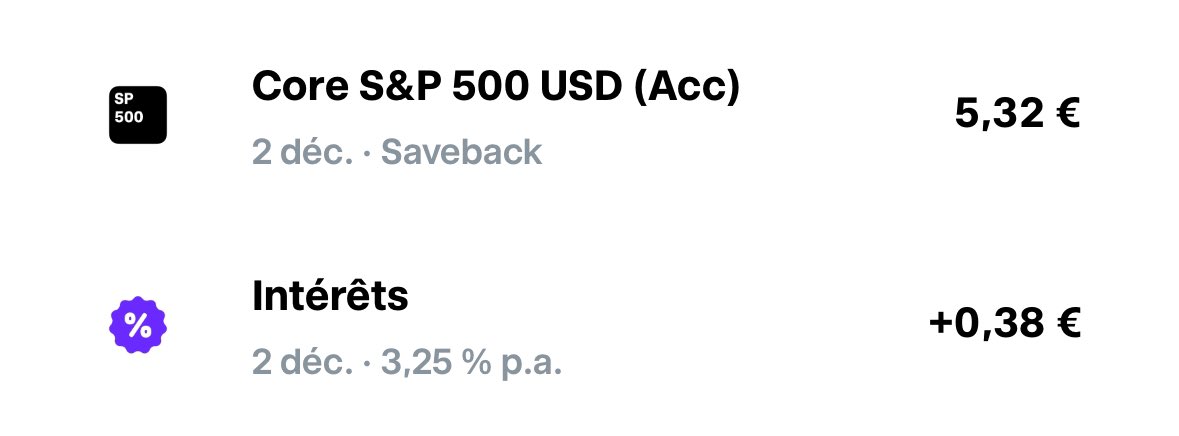 C’est toujours cool d’avoir un petit bonus chaque mois grâce à nos achats (1% de cashback) 🥰. En plus, c’est gratuit, et si on le place dans le #Bitcoin sur quelques années, ça peut devenir intéressant !

refnocode.trade.re/c75gn1dg